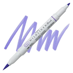 Ecsetirón ZEBRA kétvégű filctoll  Mildliner, ecset 1-4mm és vékony kerek hegy 0,5mm Lavender, lila