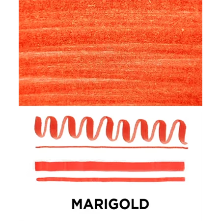 Ecsetirón ZEBRA kétvégű filctoll  Mildliner, ecset 1-4mm és vékony kerek hegy 0,5mm Marigold, körömvirág