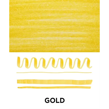 Ecsetirón ZEBRA kétvégű filctoll  Mildliner, ecset 1-4mm és vékony kerek hegy 0,5mm arany, Warm Gold