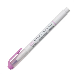Ecsetirón ZEBRA kétvégű filctoll  Mildliner, ecset 1-4mm és vékony kerek hegy 0,5mm magenta