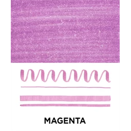 Ecsetirón ZEBRA kétvégű filctoll  Mildliner, ecset 1-4mm és vékony kerek hegy 0,5mm magenta