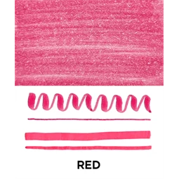 Ecsetirón ZEBRA kétvégű filctoll  Mildliner, ecset 1-4mm és vékony kerek hegy 0,5mm piros, Cool and Refined Red