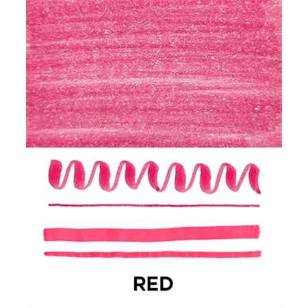 Ecsetirón ZEBRA kétvégű filctoll  Mildliner, ecset 1-4mm és vékony kerek hegy 0,5mm piros, Cool and Refined Red