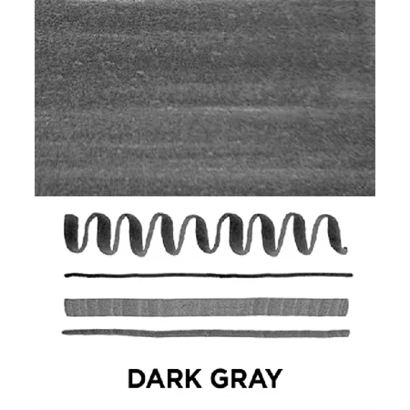 Ecsetirón ZEBRA kétvégű filctoll  Mildliner, ecset 1-4mm és vékony kerek hegy 0,5mm sötét szürke, Dark Gray