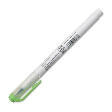 Ecsetirón ZEBRA kétvégű filctoll  Mildliner, ecset 1-4mm és vékony kerek hegy 0,5mm zöld,  Cool and Refined Green