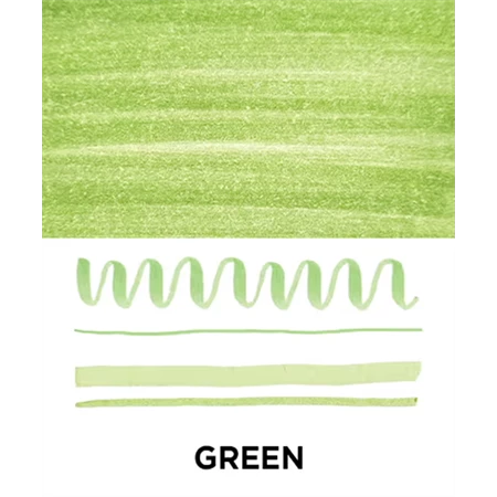 Ecsetirón ZEBRA kétvégű filctoll  Mildliner, ecset 1-4mm és vékony kerek hegy 0,5mm zöld,  Cool and Refined Green