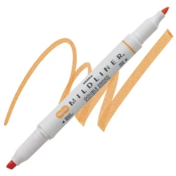 Szövegkiemelő ZEBRA kétvégű MILDLINER vágotthegy 4mm - filchegy 1,4mm Friendly Apricot barack