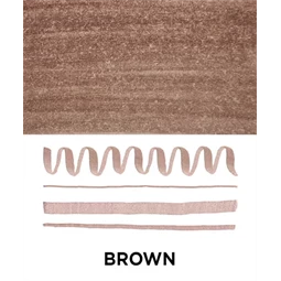 Ecsetirón ZEBRA kétvégű filctoll  Mildliner, ecset 1-4mm és vékony kerek hegy 0,5mm brown, barna