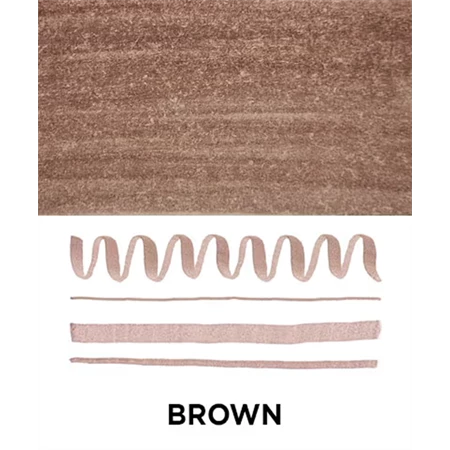 Ecsetirón ZEBRA kétvégű filctoll  Mildliner, ecset 1-4mm és vékony kerek hegy 0,5mm brown, barna