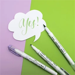 Ecsetirón ZEBRA kétvégű filctoll  Mildliner, ecset 1-4mm és vékony kerek hegy 0,5mm orange, narancs