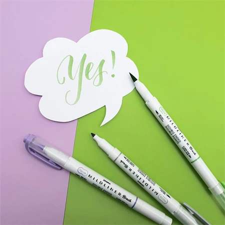 Ecsetirón ZEBRA kétvégű filctoll  Mildliner, ecset 1-4mm és vékony kerek hegy 0,5mm orange, narancs