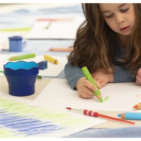 Ecsettál Faber-Castell Clic & Go kék
