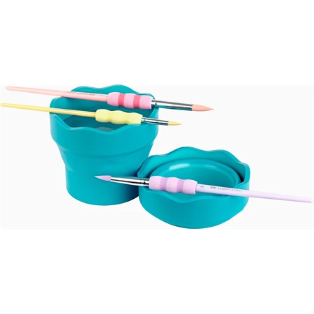 Ecsettál Faber-Castell Clic & Go türkiz