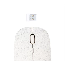 Egér vezeték nélküli optikai Estiky búzaszalma műanyag házban, 104x34x62 mm