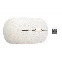 Egér vezeték nélküli optikai Estiky búzaszalma műanyag házban, 104x34x62 mm