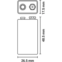 Elem, 9V, 1 db, féltartós szén-cink, zsugor, AGFAPHOTO Heavy Duty