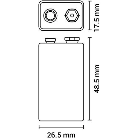 Elem, 9V, 1 db, féltartós szén-cink, zsugor, AGFAPHOTO Heavy Duty