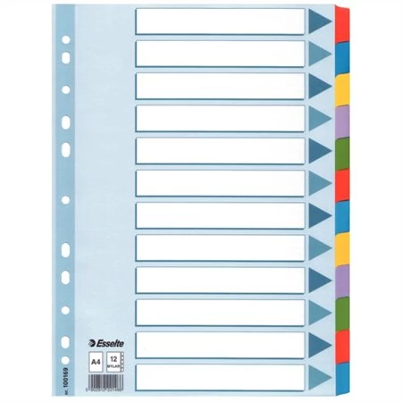 Elválasztólap 12 szín A/4 ESSELTE MYLAR