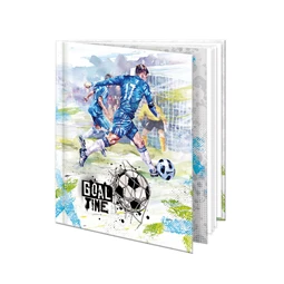 Emlékkönyv 12,5x14,5cm gólidő mintával, 48 sima oldal, könyvjelzővel