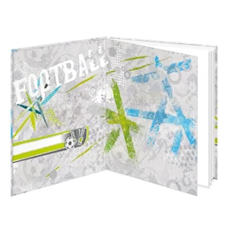 Emlékkönyv 12,5x14,5cm gólidő mintával, 48 sima oldal, könyvjelzővel