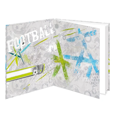 Emlékkönyv 12,5x14,5cm gólidő mintával, 48 sima oldal, könyvjelzővel