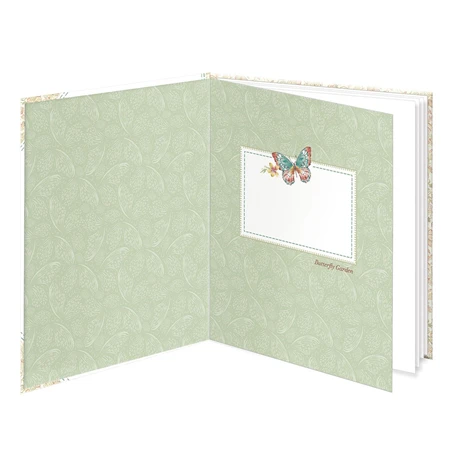 Emlékkönyv 12,5x14,5cm madaras mintával, 48 sima oldal, könyvjelzővel