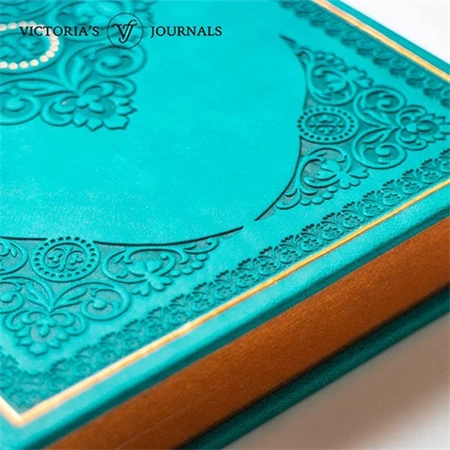 Emlékkönyv Victoria`s Journals, 14x20cm, vonalas türkiz, 120 lap