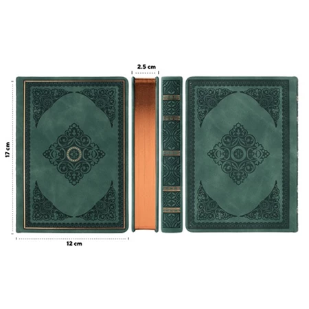Emlékkönyv Victoria`s Journals, 12x17cm vonalas, zöld, 120 lap