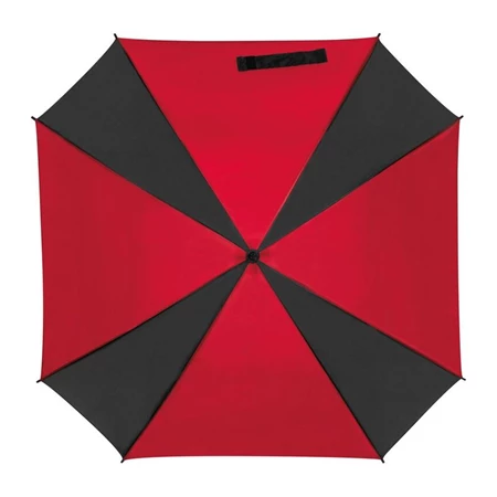 Esernyő automata, egyenes alumínium nyél, 89x89x83cm, piros/fekete