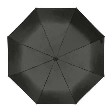 Esernyő automata, fekete nyéllel, fa fogantyúval, fekete szinű, újrahasznosított huzattal