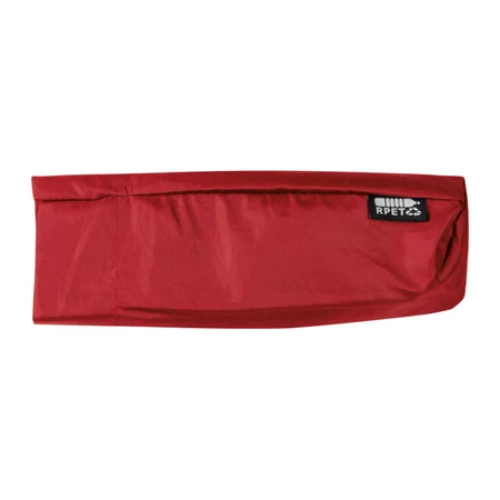 Esernyő automata, fekete nyéllel, fa fogantyúval, piros szinű, újrahasznosított huzattal