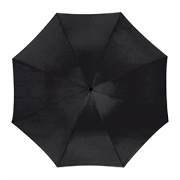 Esernyő automata, hajlított műanyag nyéllel és fém csúccsal, fekete