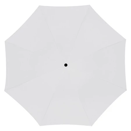 Esernyő automata, hajlított műanyag nyéllel és fém csúccsal, fehér
