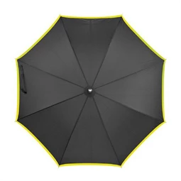 Esernyő automata, selyemből fekete világoszöld szegéllyel
