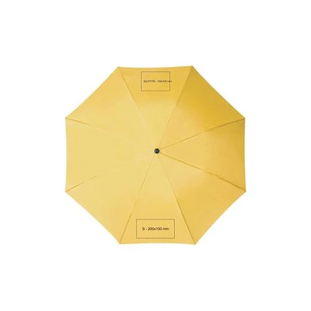 Esernyő favázas, automata, egyenes fa nyéllel, o 100 x 83 cm, sárga