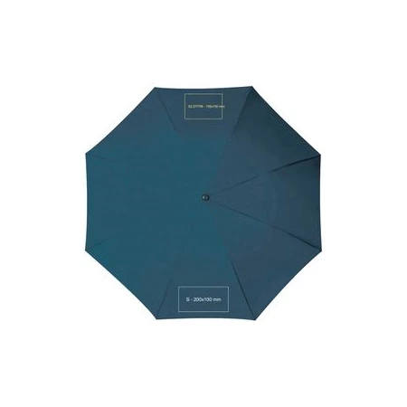 Esernyő favázas, automata, egyenes fa nyéllel, o 100 x 83 cm, sötétkék