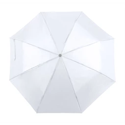 Esernyő összecsukható kézi nyitású O 98cm, 8 paneles 170T poliészter fém tengellyel és vázzal, fehér