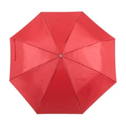 Esernyő összecsukható kézi nyitású O 98cm, 8 paneles 170T poliészter fém tengellyel és vázzal, piros