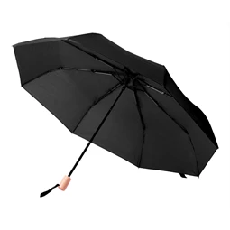 Esernyő összecsukható szélálló, O 98cm, fém vázzal, üvegszálas merevítőkkel, fekete