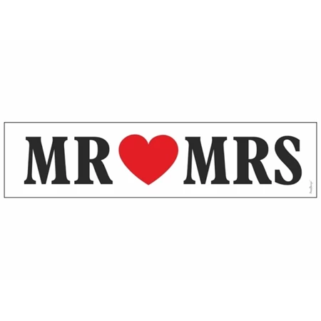 Esküvői rendszámtábla Mr & Mrs 50x12cm