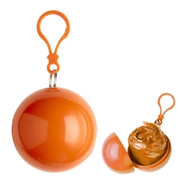 Esőkabát poncsó, gömb tokkal, narancs, 0,1 × 90 × 120 cm, tok 6cm