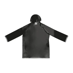 Esőkabát kétszínű kifordítható, fekete-szürke PVC anyagból XL méretben