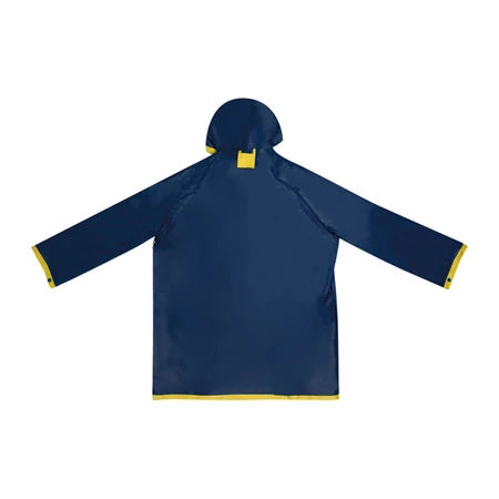 Esőkabát kétszínű kifordítható, sárga-kék PVC anyagból XL méretben