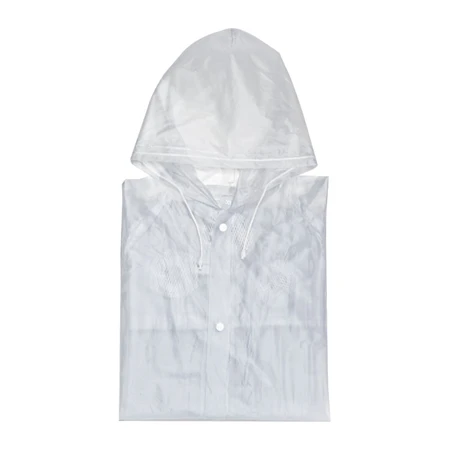 Esőkabát patenttal és kapucnival,  XL méretben PVC-ből