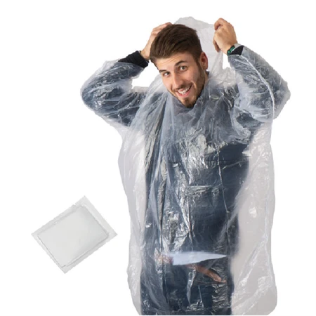 Esőkabát poncsó, bankkártya méretű tokban