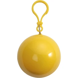 Esőkabát poncsó, gömb tokkal, sárga, 0,1 × 90 × 120 cm, tok 6cm