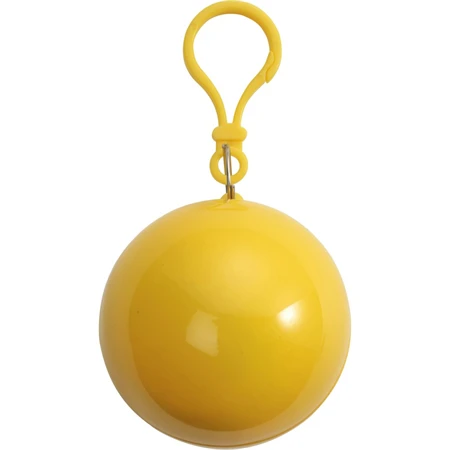 Esőkabát poncsó, gömb tokkal, sárga, 0,1 × 90 × 120 cm, tok 6cm