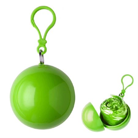 Esőkabát poncsó, gömb tokkal, zöld, 0,1 × 90 × 120 cm, tok 6cm