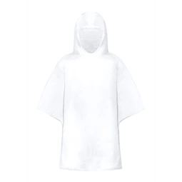 Esőkabát poncsó gyerek, átlátszó LDPE fehér RPET poliészter hordtasakban