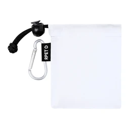 Esőkabát poncsó gyerek, átlátszó LDPE fehér RPET poliészter hordtasakban